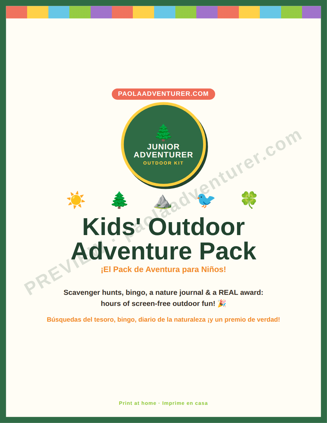 Kids' Outdoor Adventure Pack cover